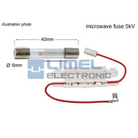 Poistka 6x40mm 5kV 800mA pre Mikrovlnné rúry v držiaku 2skl